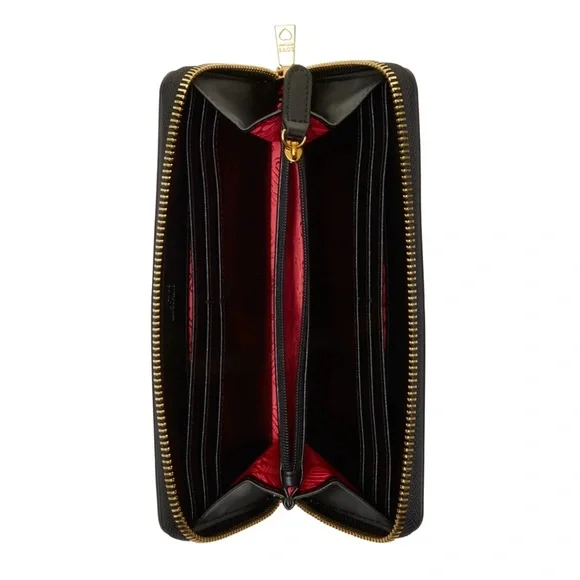 LOVE MOSCHINO Portafogli Pu Nero Zip Around Wallet - Picture 4 of 10